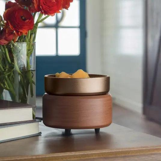 Walnut Pewter Wax Warmer